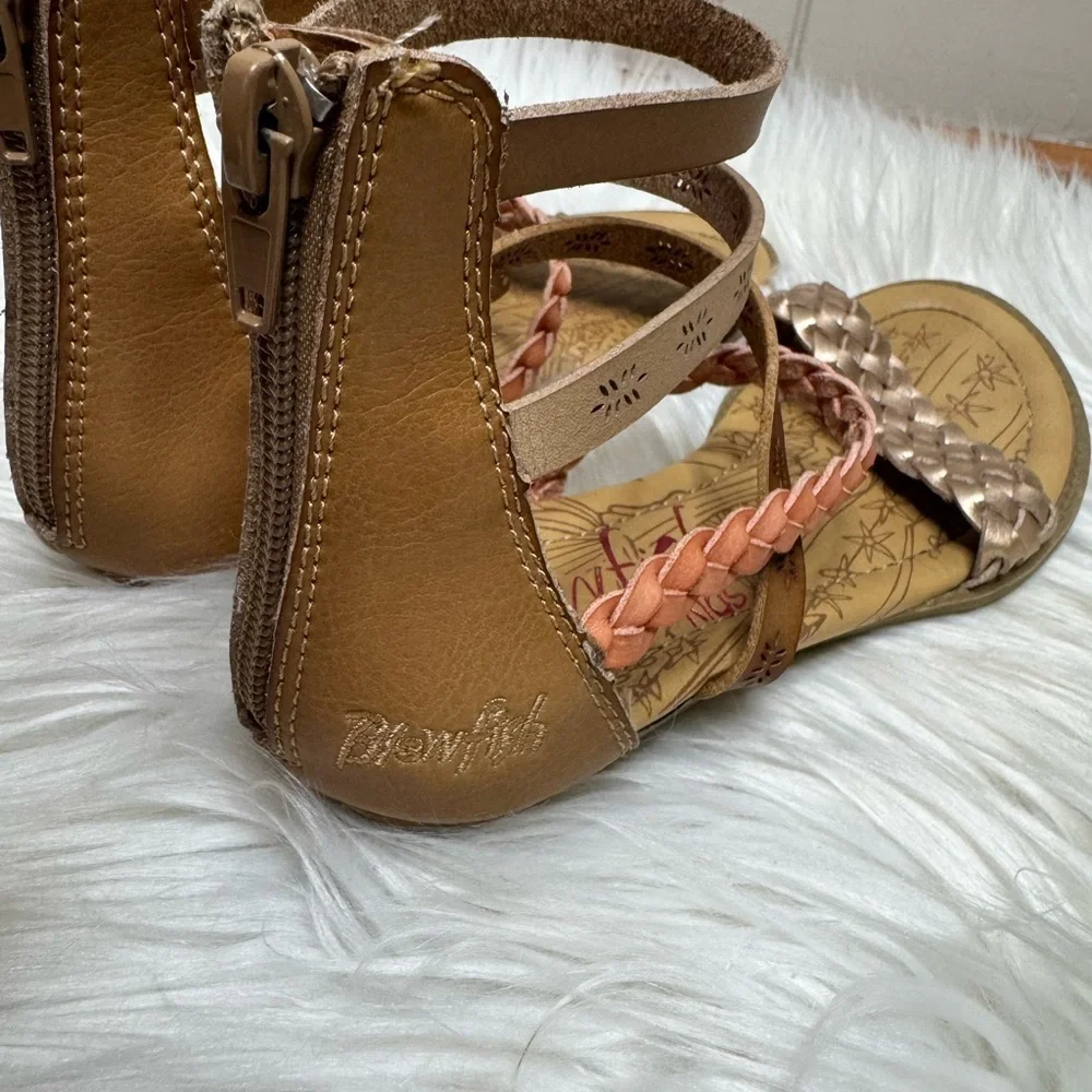 Stylish Braided Sandals in Tan and Pink